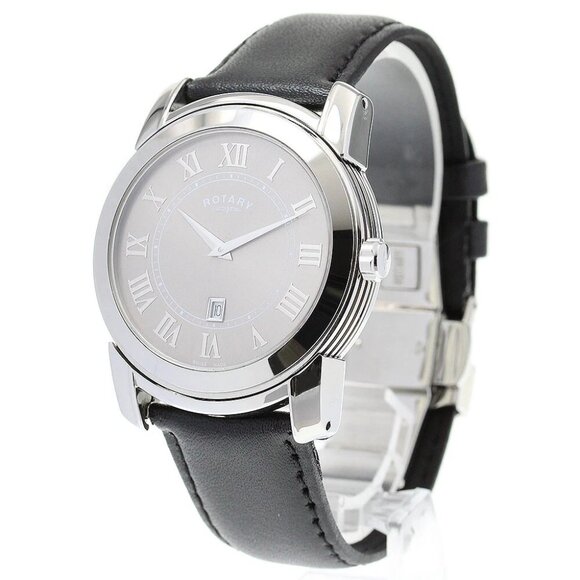 ROTARY Revelation Date Gray / black Dial Quartz Men's Watch - Picture 3 of 6